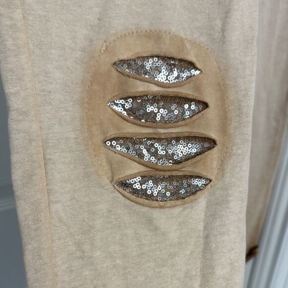 4/$100 Bella Amore Italian Tan Pants with Silver Sequin Accents NWT - Picture 6 of 10